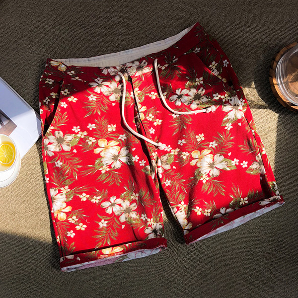 Pantaloni scurți pentru bărbați cu model floral în două culori