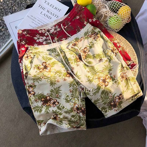 Pantaloni scurți pentru bărbați cu model floral în două culori