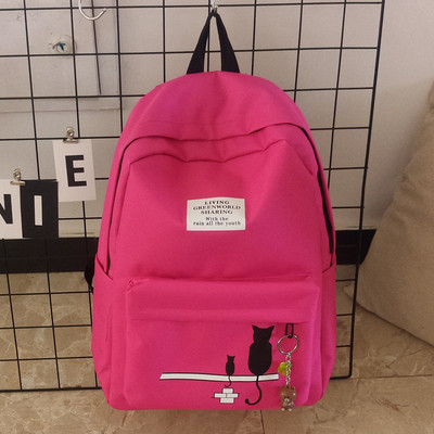 Удобна дамска раница с апликация в няколко цвята