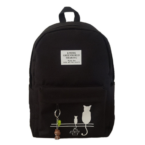 Удобна дамска раница с апликация в няколко цвята