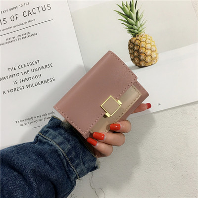 Модерен дамски портфейл в няколко цвята с метални елементи