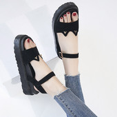 НОВИ ежедневни дамски сандали с 4,5 см висока подметка в два цвята