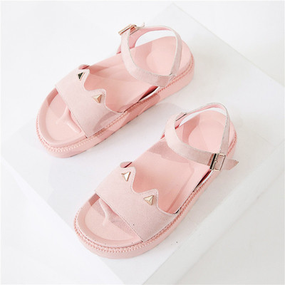 НОВИ ежедневни дамски сандали с 4,5 см висока подметка в два цвята