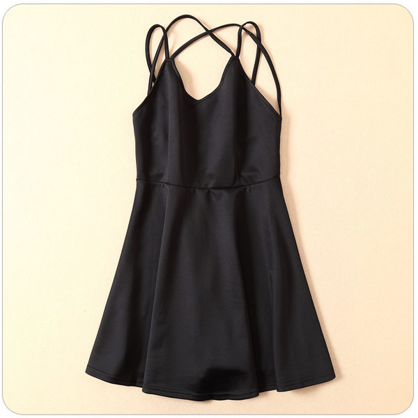 Rochie scurta de primavara-vara cu decolteu in V in doua culori