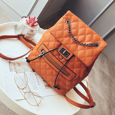 Стилна дамска раница в черен и кафяв цвят