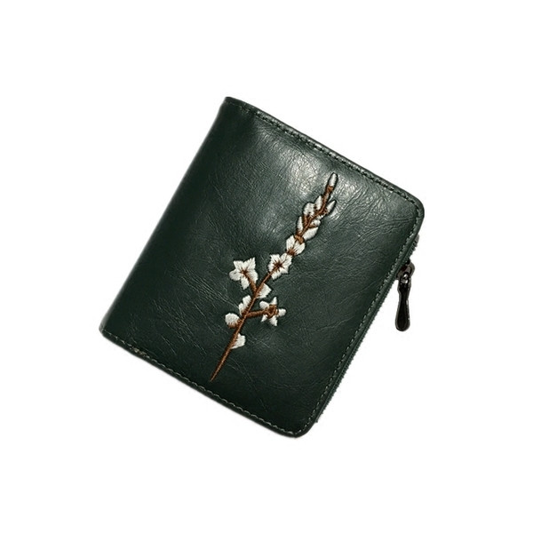 Дамски портфейл в няколко цвята с флорална декорация