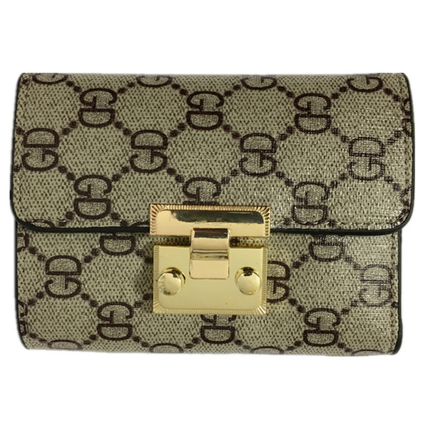 Модерен дамски портфейл с метална закопчалка