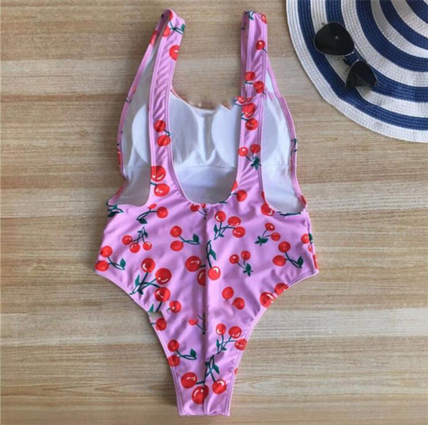 Costum de baie intreg nou de dama cu aplicatie de visiniu in doua culori