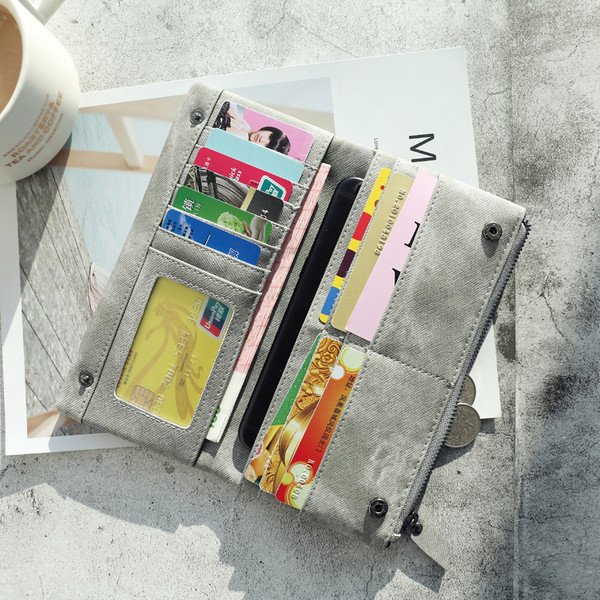 Portofel de dama modern in mai multe culori cu decor floral