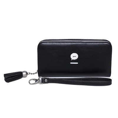 Portofel mare de dama cu fermoar si decor in mai multe culori