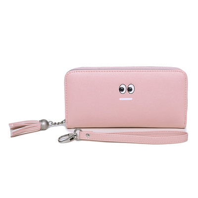 Portofel mare de dama cu fermoar si decor in mai multe culori