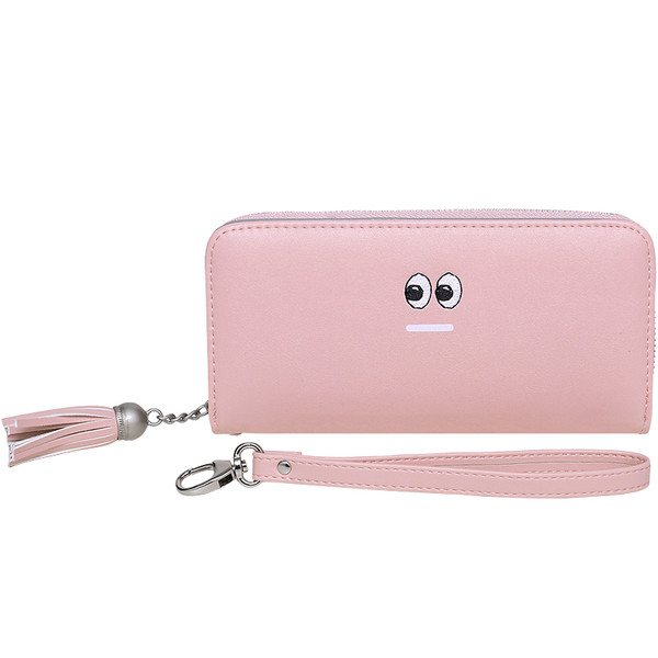 Portofel mare de dama cu fermoar si decor in mai multe culori