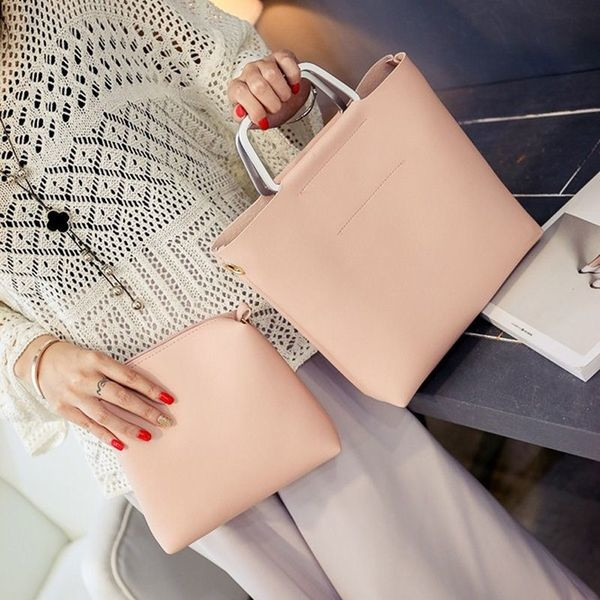 Geanta mare de dama cu maner lung colorat peste umar in doua culori