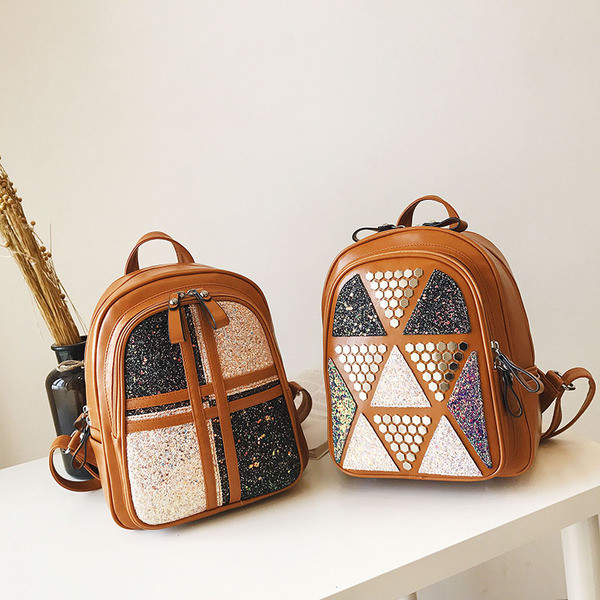 Rucsac mic de dama cu elemente stralucitoare in doua modele