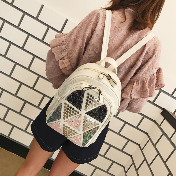 Rucsac mic de dama cu elemente stralucitoare in doua modele