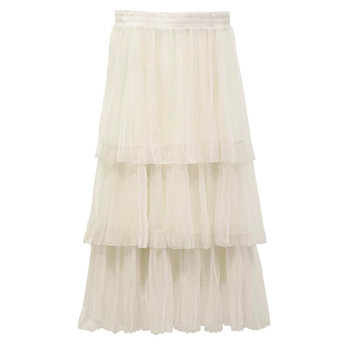 Fusta de dama plisata cu talie inalta in mai multe culori