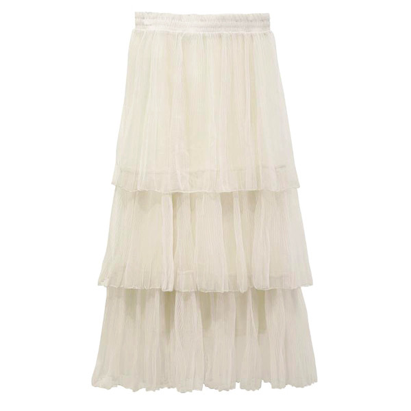 Fusta de dama plisata cu talie inalta in mai multe culori