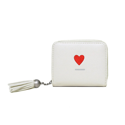 Portofel mic de dama cu fermoar si ciucuri in mai multe culori