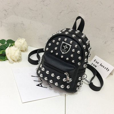 Rucsac de dama in trei culori cu decor metalic