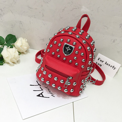 Rucsac de dama in trei culori cu decor metalic