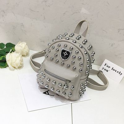 Rucsac de dama in trei culori cu decor metalic