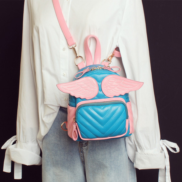 Rucsac de dama cu decor 3D in doua culori