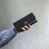 Portofel mare de dama cu element metalic in mai multe culori