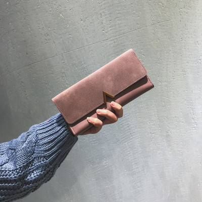 Portofel mare de dama cu element metalic in mai multe culori