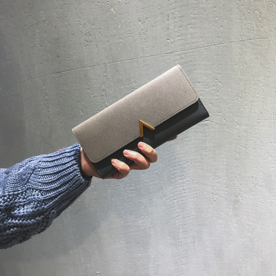 Portofel mare de dama cu element metalic in mai multe culori