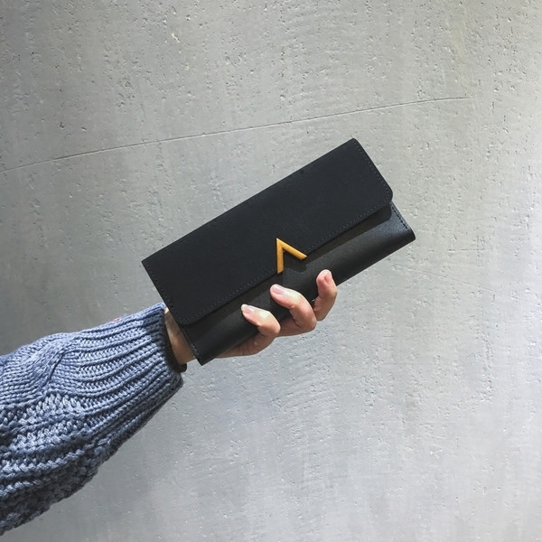 Portofel mare de dama cu element metalic in mai multe culori