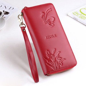 Голям дамски портфейл с флорални мотиви в няколко цвята