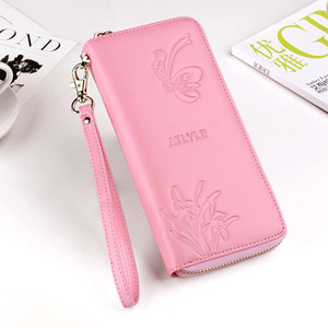 Голям дамски портфейл с флорални мотиви в няколко цвята