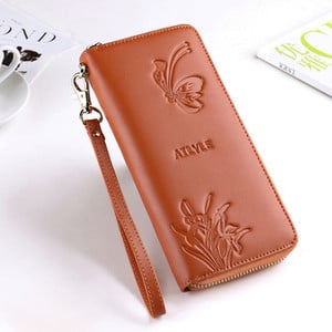 Голям дамски портфейл с флорални мотиви в няколко цвята