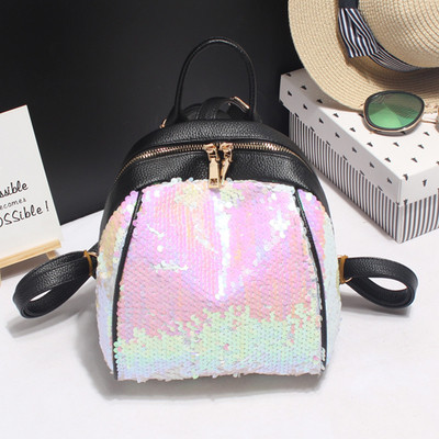 Дамска раница с пайети  в четири цвята