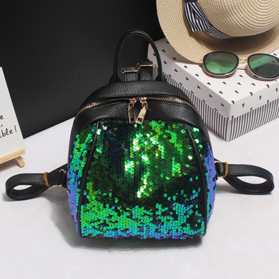 Дамска раница с пайети  в четири цвята