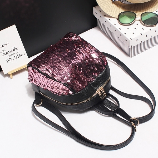 Дамска раница с пайети  в четири цвята