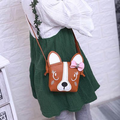 Детска чанта за момичета във формата на животно с бродерия и панделка