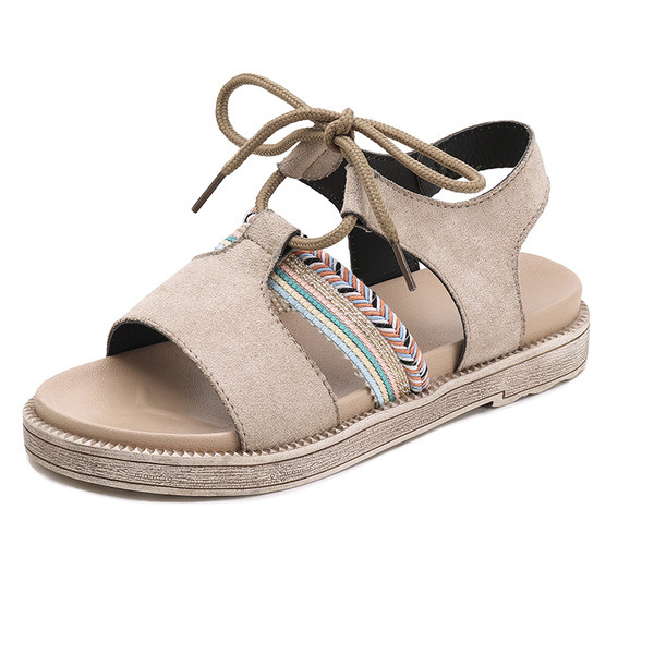 Модерни дамски сандали в римски стил-два цвята