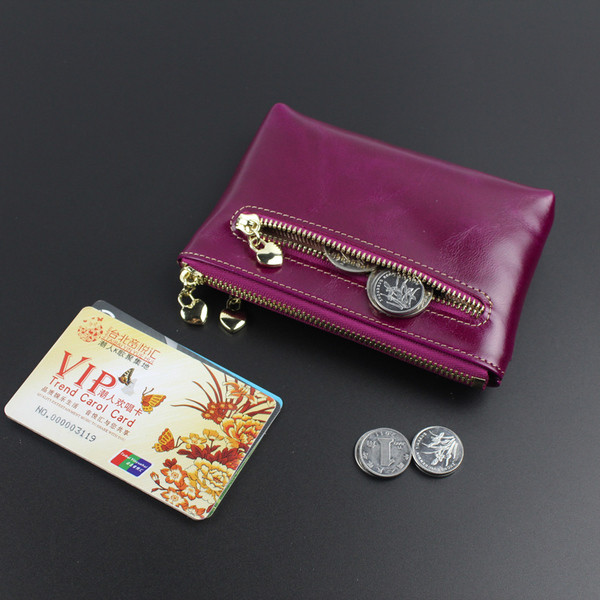 Portofel mic de dama cu fermoare din piele ecologica in mai multe culori