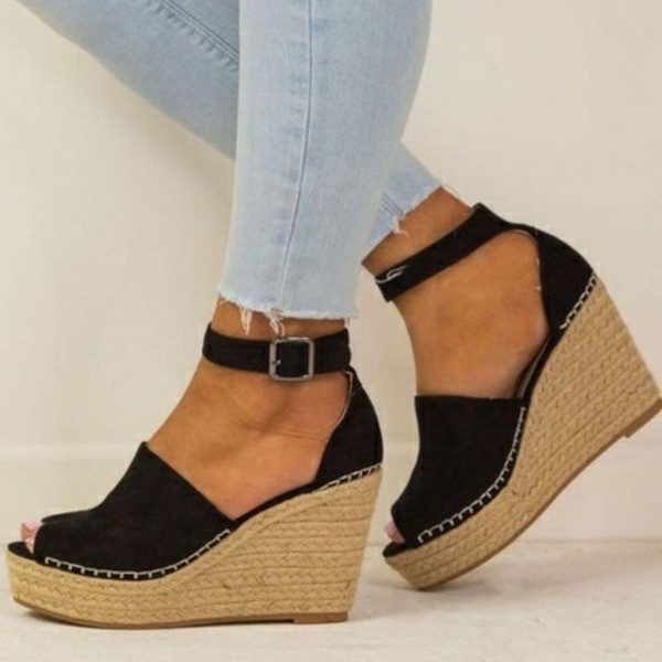 Ежедневни дамски сандали на 8 см платформа в три цвята
