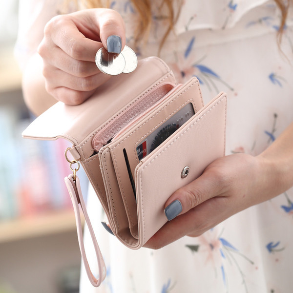 Portofel mic de dama din piele intoarsa cu perla in mai multe culori