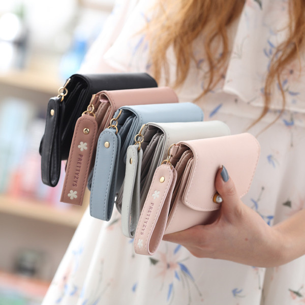 Portofel mic de dama din piele intoarsa cu perla in mai multe culori