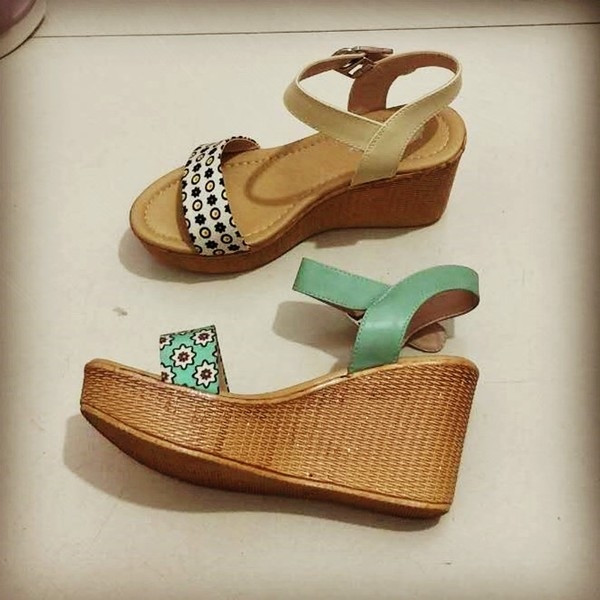 Дамски сандали на 8 см платформа-два цвата