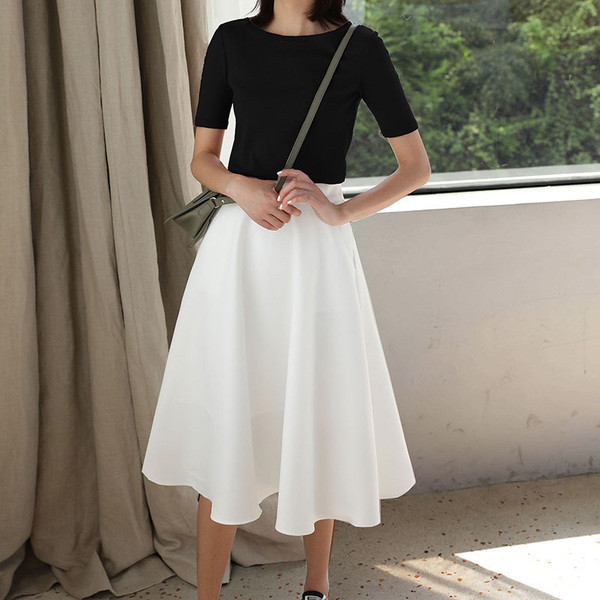 Fusta dama casual model lat cu buzunare in mai multe culori