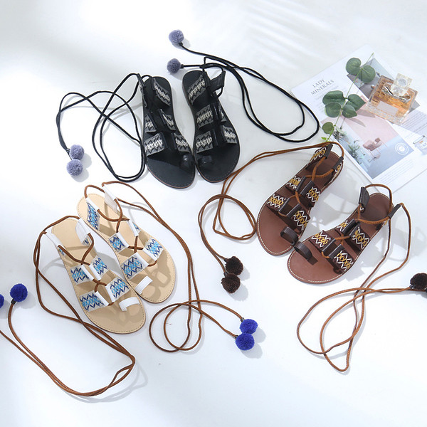 Sandale casual dama cu talpa plata din imitatie de piele in trei culori