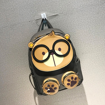 Női ökobőr hátizsák 3D dekorációval több színben