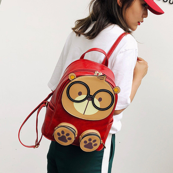 Rucsac de dama din piele ecologica cu decor 3D in mai multe culori