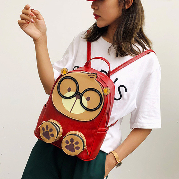 Rucsac de dama din piele ecologica cu decor 3D in mai multe culori