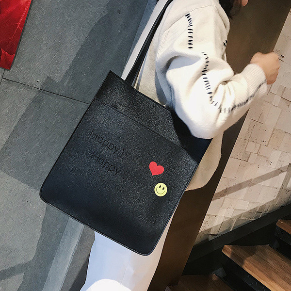 Дамска голяма чанта с надпис и щампа