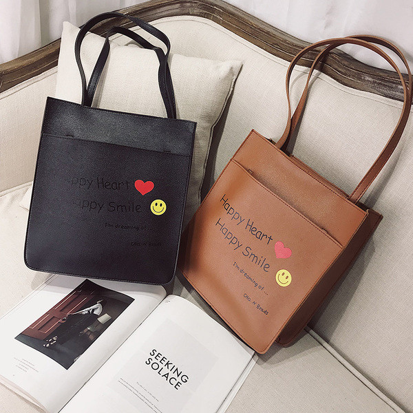 Дамска голяма чанта с надпис и щампа